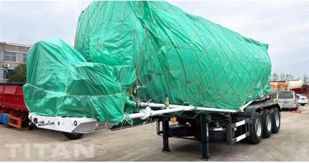 43cbm Bulk Cement Truck Trailer Ready Ship to Indonesia
