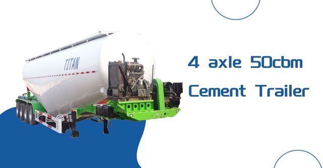 4 axle cement trailer
